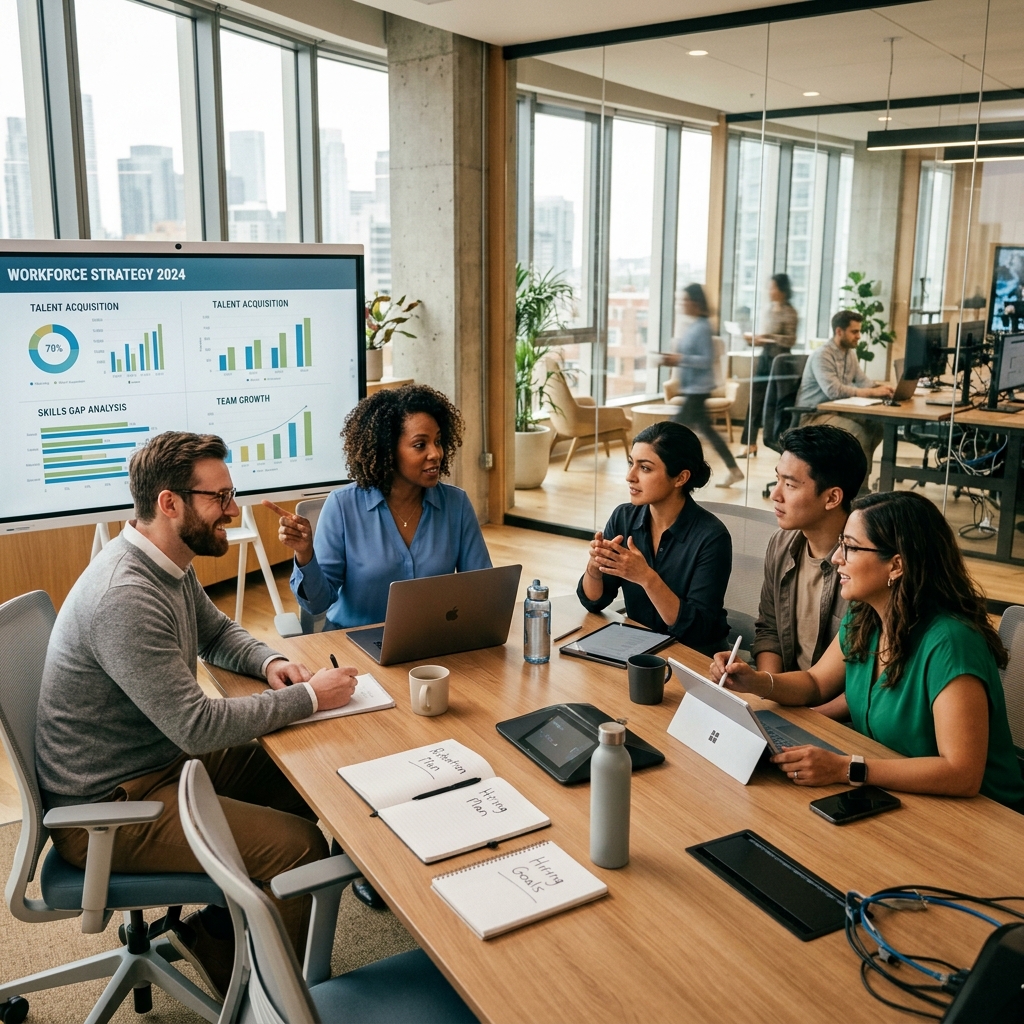 Diverse IT team collaborating